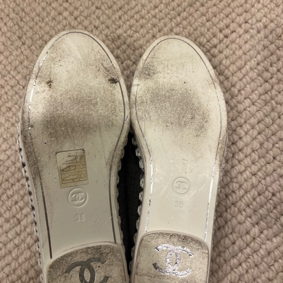 Chanel Navy Fabric Mocassin Loafer - Picture 6 of 9